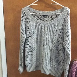 Gray Cable Knit Women’s Sweater